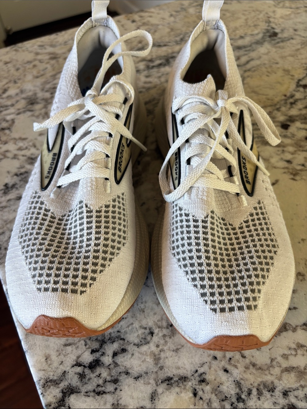 Women’s Brooks Levitate 6. White Knit Running Sneakers - Lightweight Comfort - Picture 7 of 11